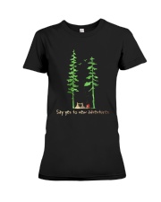 Say Yes To New Adventure Premium Fit Ladies Tee tile