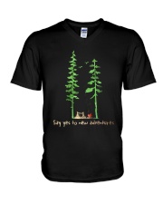 Say Yes To New Adventure V-Neck T-Shirt tile