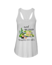 And She Lived Happily Ladies Flowy Tank tile