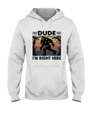 Dude I'm Right Here Hooded Sweatshirt tile