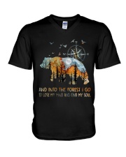 And Into The Forest V-Neck T-Shirt tile