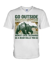 Go Outside V-Neck T-Shirt tile