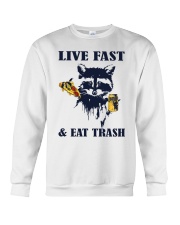 Live Fast And Eat Trash Crewneck Sweatshirt tile