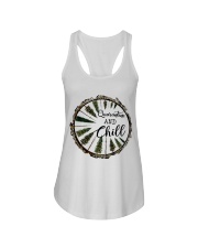 Quarantine And Chill Ladies Flowy Tank tile