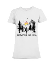 Quarantine And Chill Premium Fit Ladies Tee tile