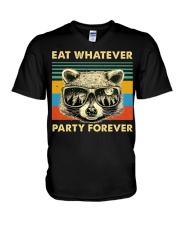 Eat Whatever Party Forever V-Neck T-Shirt tile