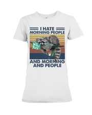 I Hate Morning People Premium Fit Ladies Tee tile