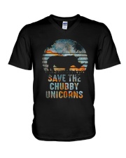 Save The Chubby Unicorns V-Neck T-Shirt tile