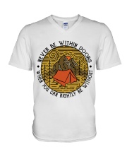 Never Be Withing Dogs V-Neck T-Shirt tile