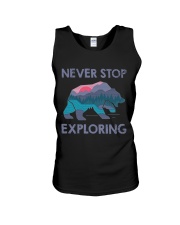 Never Stop Exploring Unisex Tank tile