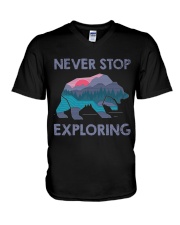 Never Stop Exploring V-Neck T-Shirt tile