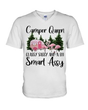 Camper Queen V-Neck T-Shirt tile