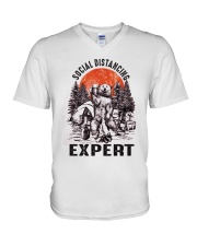 Social Distancing Expert V-Neck T-Shirt tile