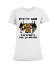 I Was Quarantined Premium Fit Ladies Tee tile