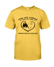 Dogs And Camping Classic T-Shirt front