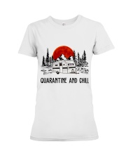 Quarantine And Chill Premium Fit Ladies Tee tile