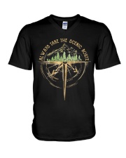 Always Take The Scenic Route V-Neck T-Shirt tile