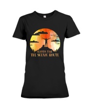 Always Take The Scenic Route Premium Fit Ladies Tee tile