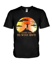 Always Take The Scenic Route V-Neck T-Shirt tile