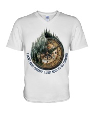 I Just Need To Go Camping V-Neck T-Shirt tile