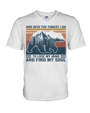 And Into The Forest I Go V-Neck T-Shirt tile