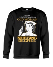 OLD WOMAN NURSING DEGREE Crewneck Sweatshirt thumbnail