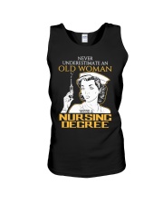 OLD WOMAN NURSING DEGREE Unisex Tank thumbnail