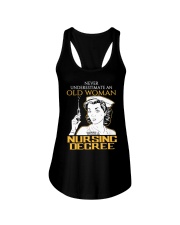 OLD WOMAN NURSING DEGREE Ladies Flowy Tank thumbnail