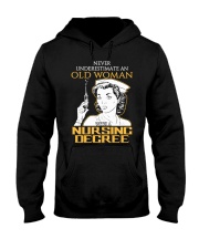 OLD WOMAN NURSING DEGREE Hooded Sweatshirt thumbnail