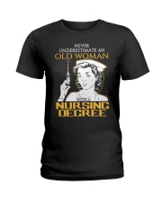OLD WOMAN NURSING DEGREE Ladies T-Shirt thumbnail