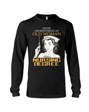 OLD WOMAN NURSING DEGREE Long Sleeve Tee thumbnail
