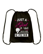 Just a girl in love with her engineer Drawstring Bag thumbnail