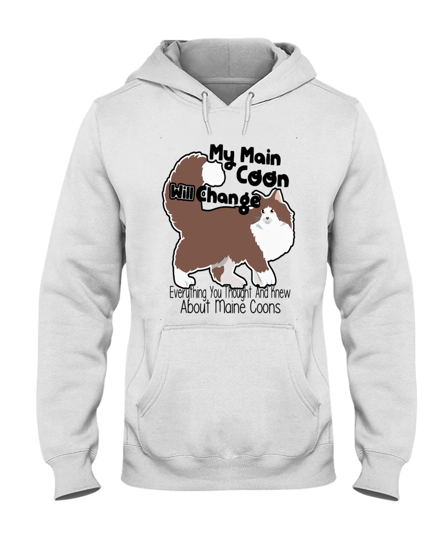 Maine Coon Cat Shirt Hooded Sweatshirt