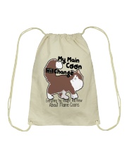 Maine Coon Cat Shirt Drawstring Bag thumbnail