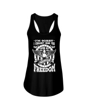 Funny Freedom Distressed Ladies Flowy Tank thumbnail