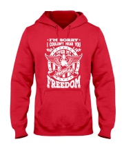 Funny Freedom Distressed Hooded Sweatshirt front