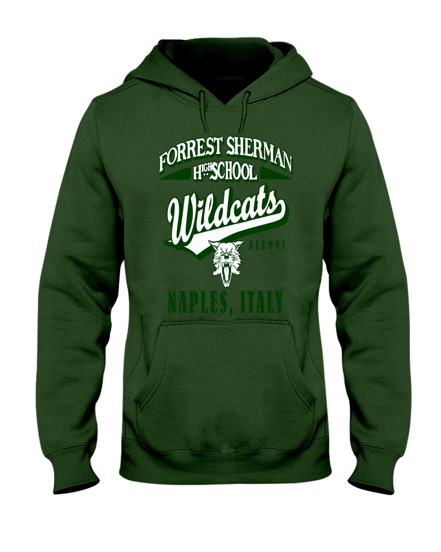 Forrest Sherman High School Naples Italy Wildcats Hooded Sweatshirt