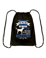 Beware I Am That Crazy Labrador Lady Drawstring Bag thumbnail