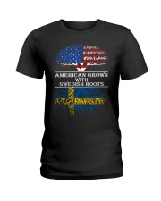 American Grown With Swedish Roots Ladies T-Shirt thumbnail