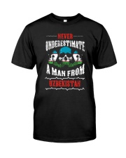 never underestimate man UZBEKISTAN Classic T-Shirt thumbnail