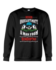 never underestimate man UZBEKISTAN Crewneck Sweatshirt thumbnail