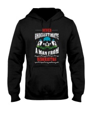 never underestimate man UZBEKISTAN Hooded Sweatshirt thumbnail