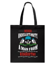 never underestimate man UZBEKISTAN Tote Bag thumbnail