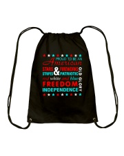 Proud To Be An American Drawstring Bag thumbnail
