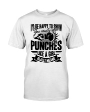 Boxing Puches Like A Girl Classic T-Shirt thumbnail