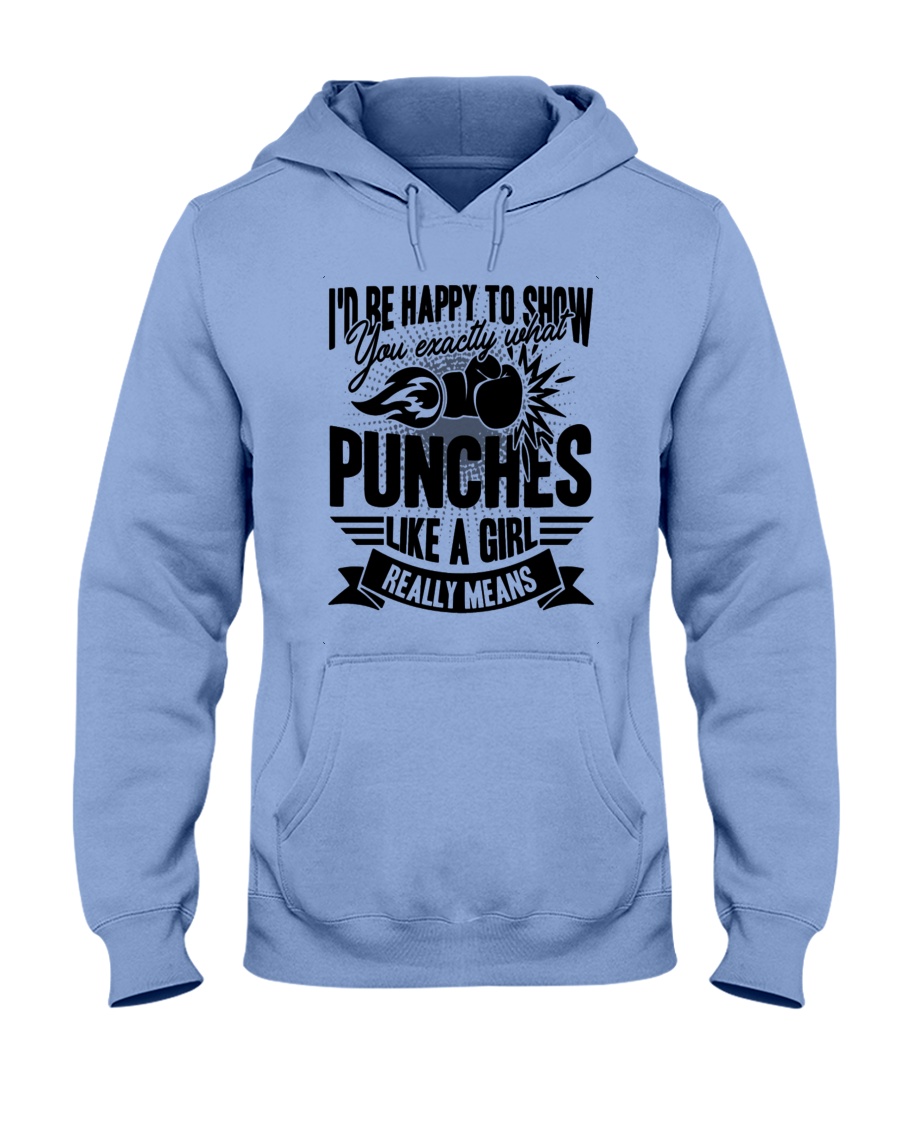 Boxing Puches Like A Girl Hooded Sweatshirt