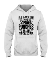 Boxing Puches Like A Girl Hooded Sweatshirt thumbnail