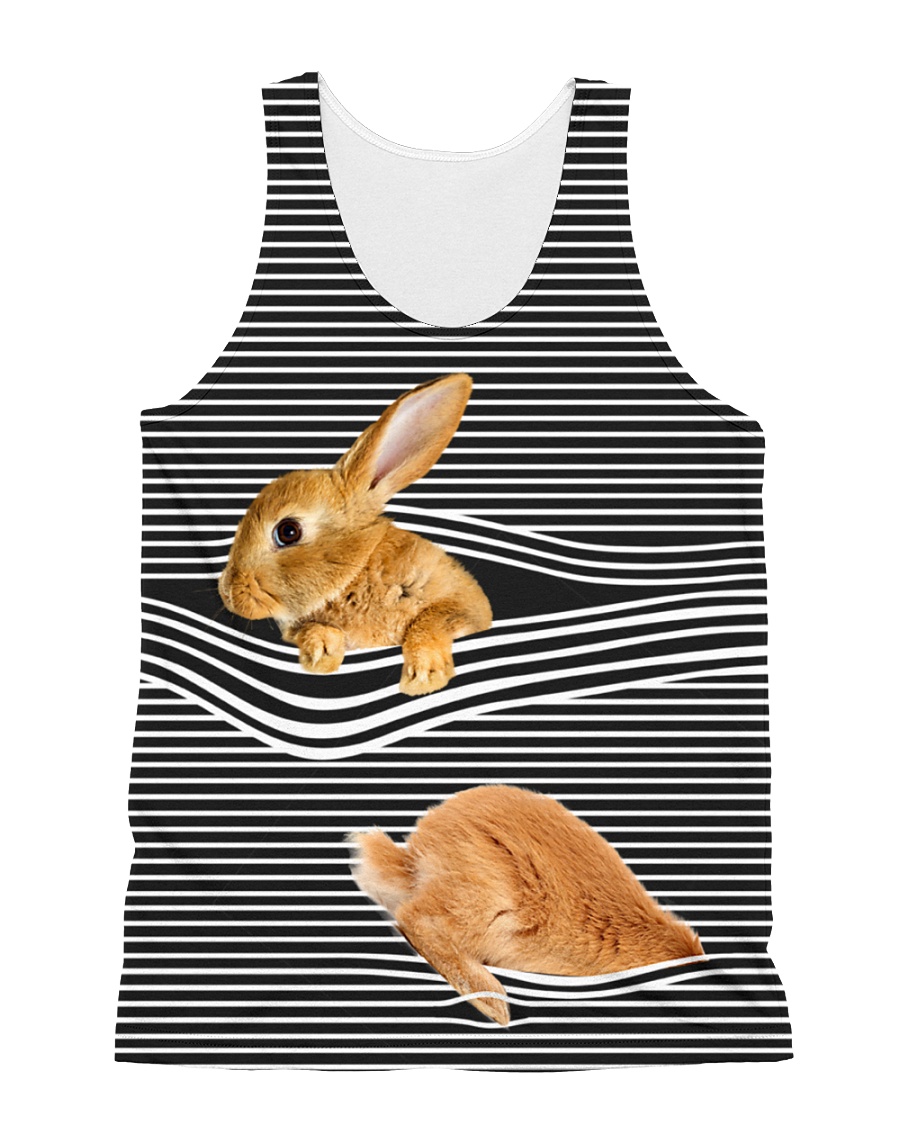 Bunny striped All-over Unisex Tank