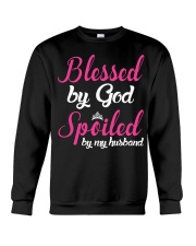 Blessed By God Spoiled By My Husband Crewneck Sweatshirt thumbnail