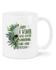 Just a Woman who loves gardening and has tattos Mugs tile